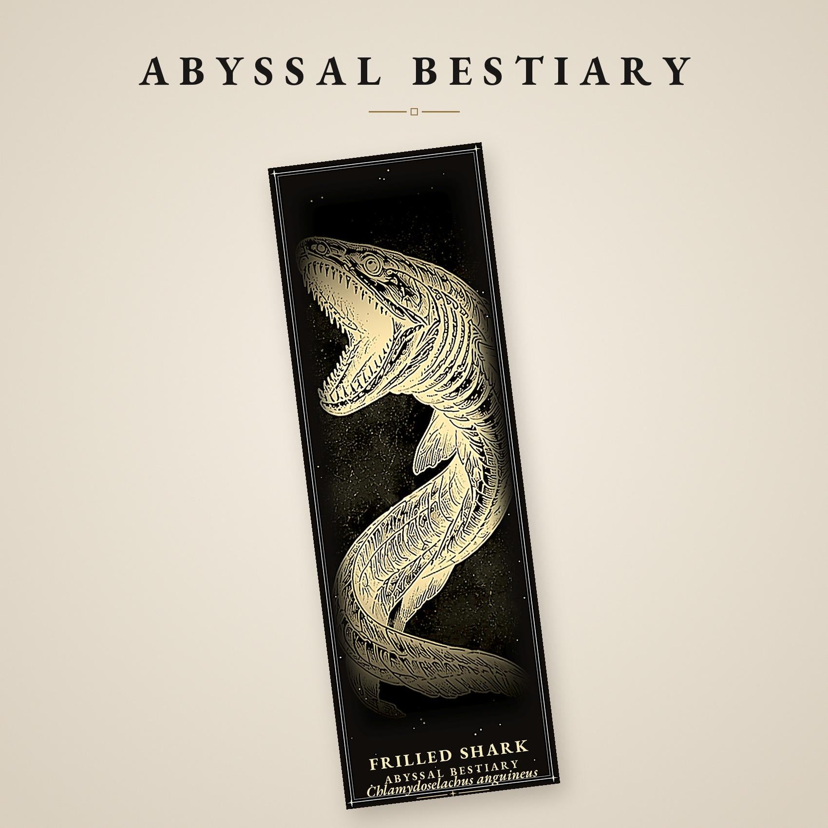 Abyssal Bestiary Bookmarks, Deep Sea Creatures | Gothic Printable Page Markers | Instant Digital Download | Ocean Aesthetic