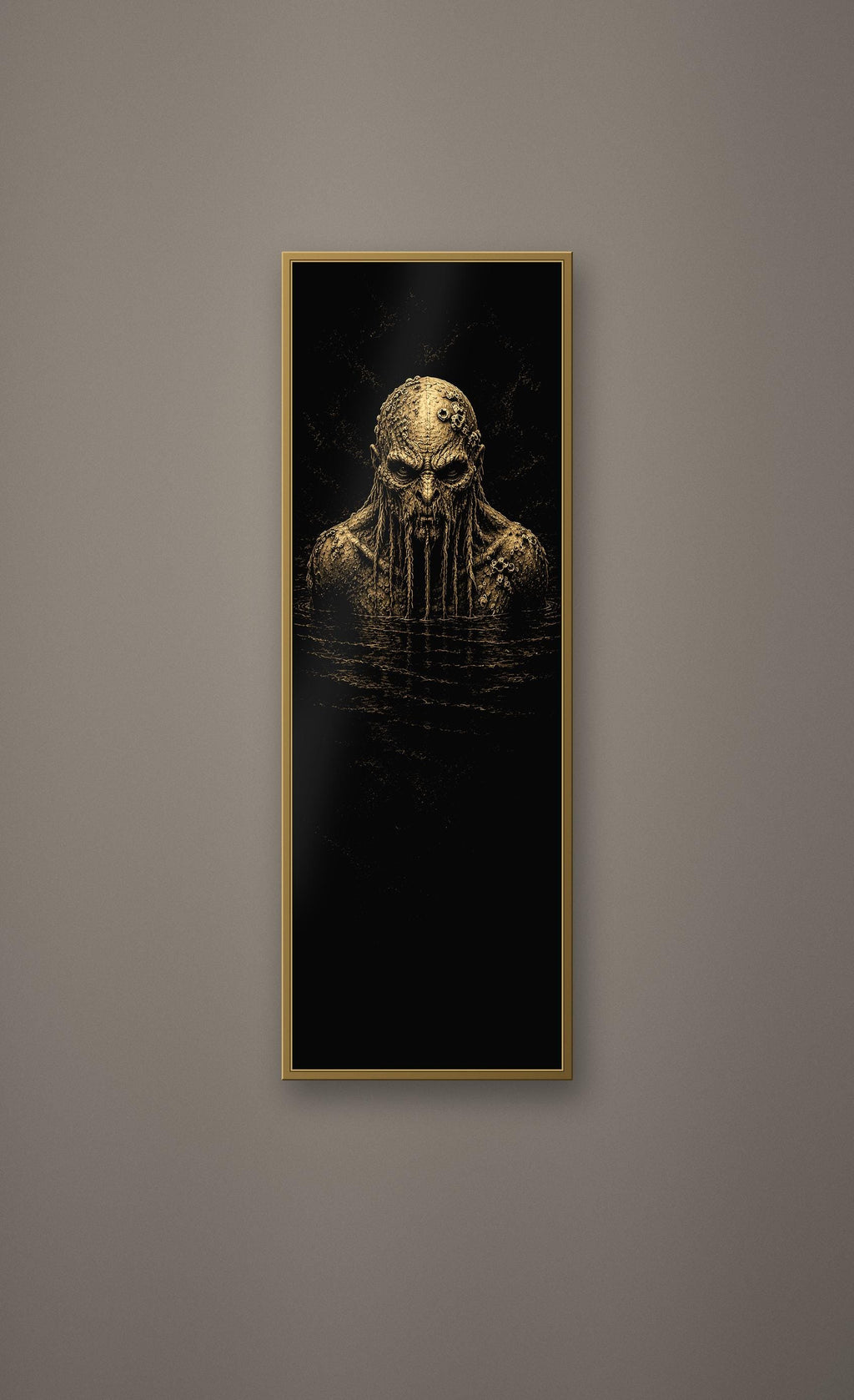 Deep Sea Horror Print: Ancient Rising - Dark Academia Cosmic Art | Printable Digital Download | Gothic Deep Water Aesthetic