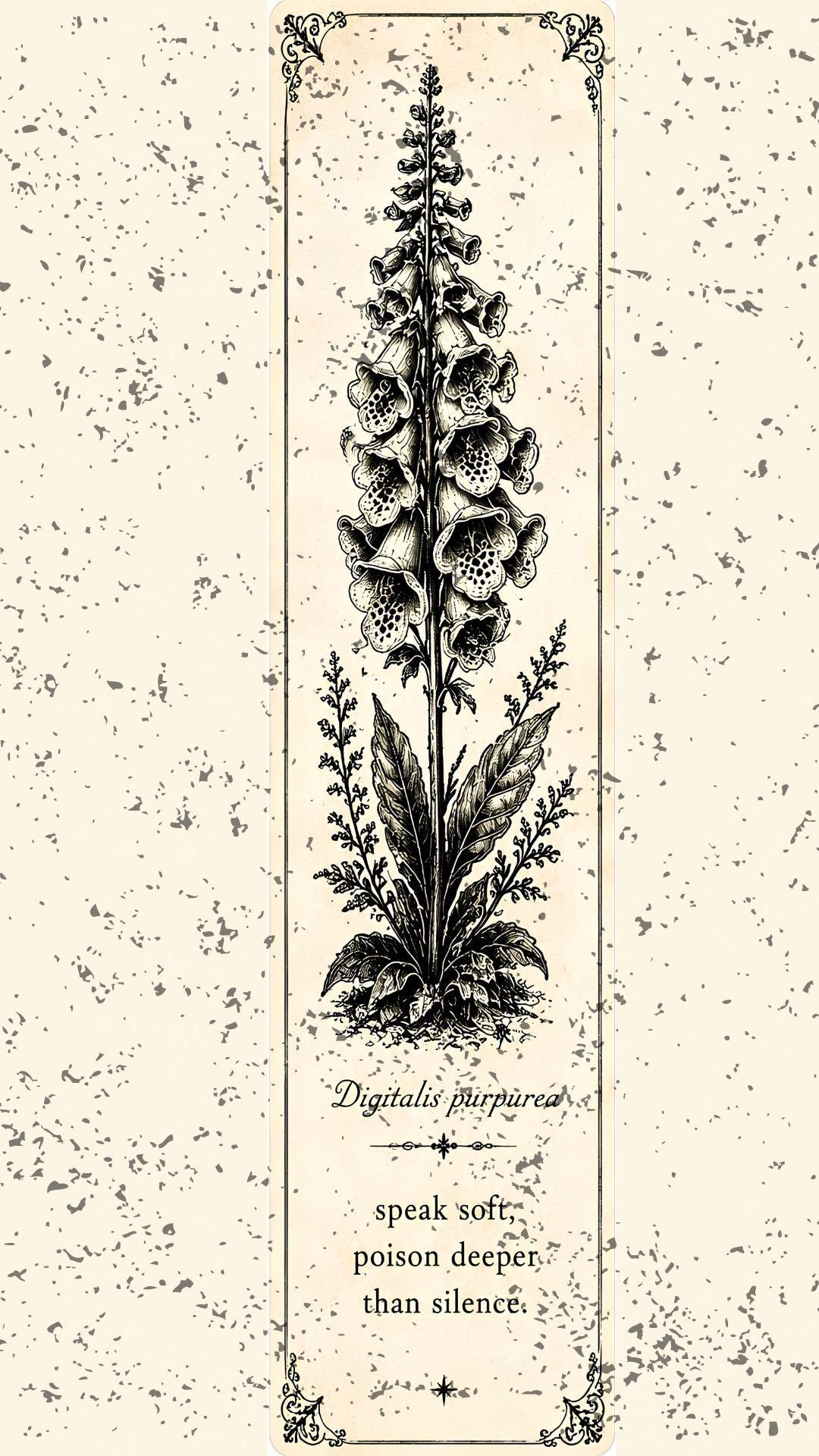 Poison Garden Phone Wallpaper | Toxic Botanical Witchy Aesthetic | Dark Academia Lock Screen | Herbalism Gift Digital Download