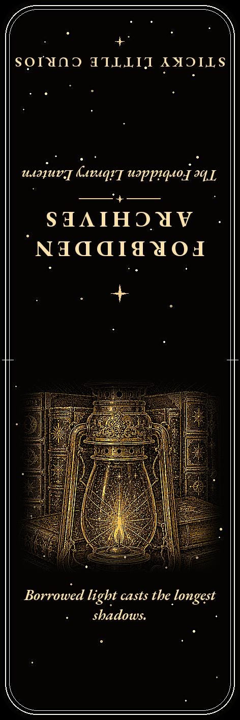 Forbidden Archives Bookmark | Dark Academia Occult Library Bookmark | Standard or Magnetic Page Marker
