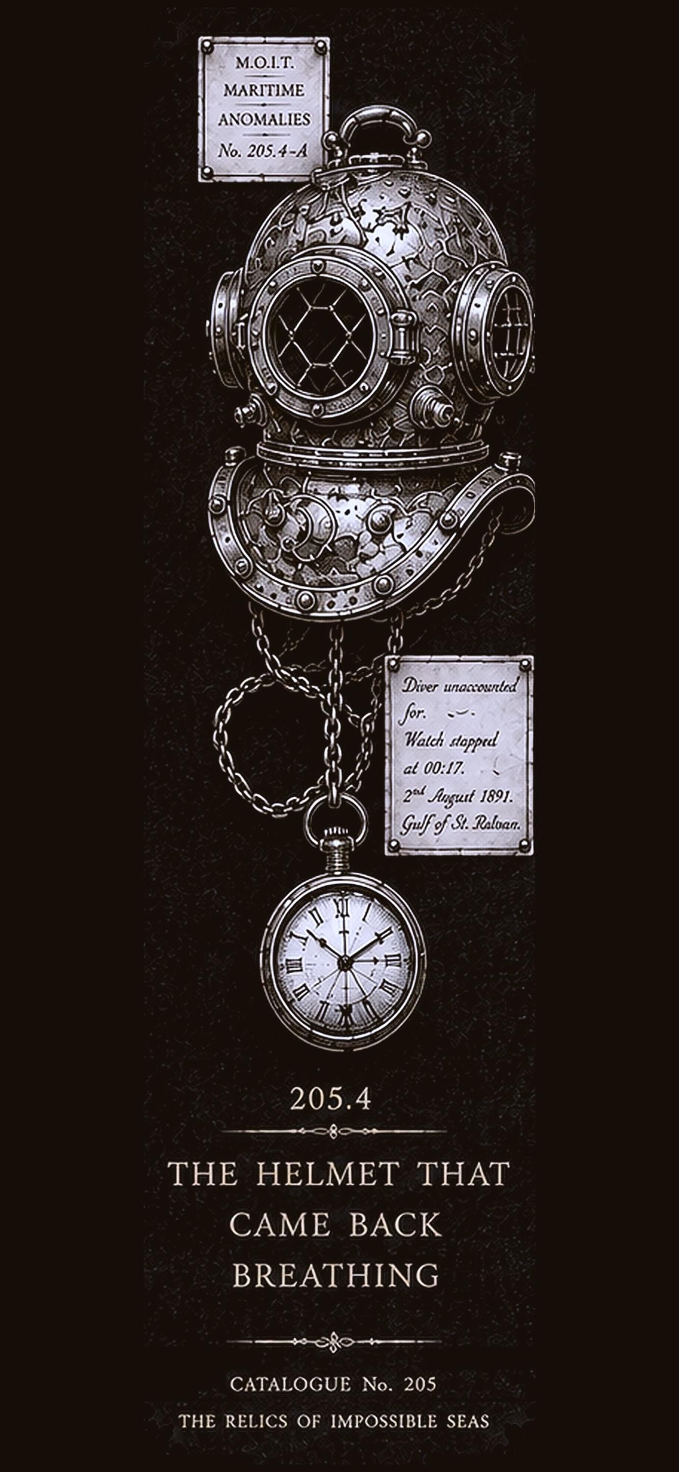 Relics of Impossible Seas Phone Wallpaper | Dark Academia Lock Screen, Occult Sea Designs, Gothic Bundle