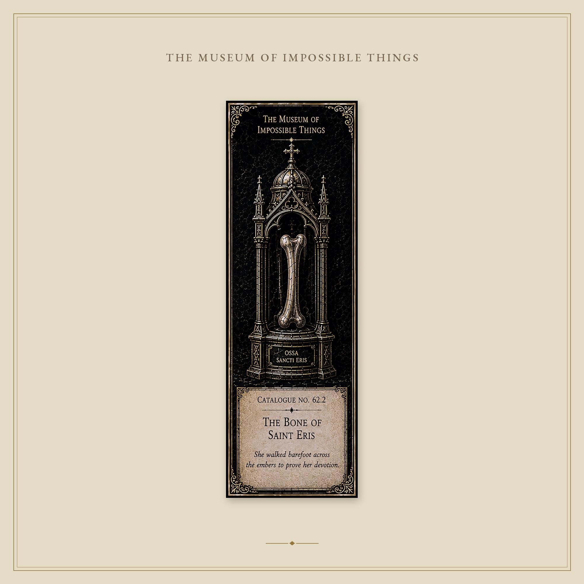 Relics of the Saints Bookmark | Dark Academia Set of 5 | Standard or Magnetic | Gothic Cabinet of Curiosities