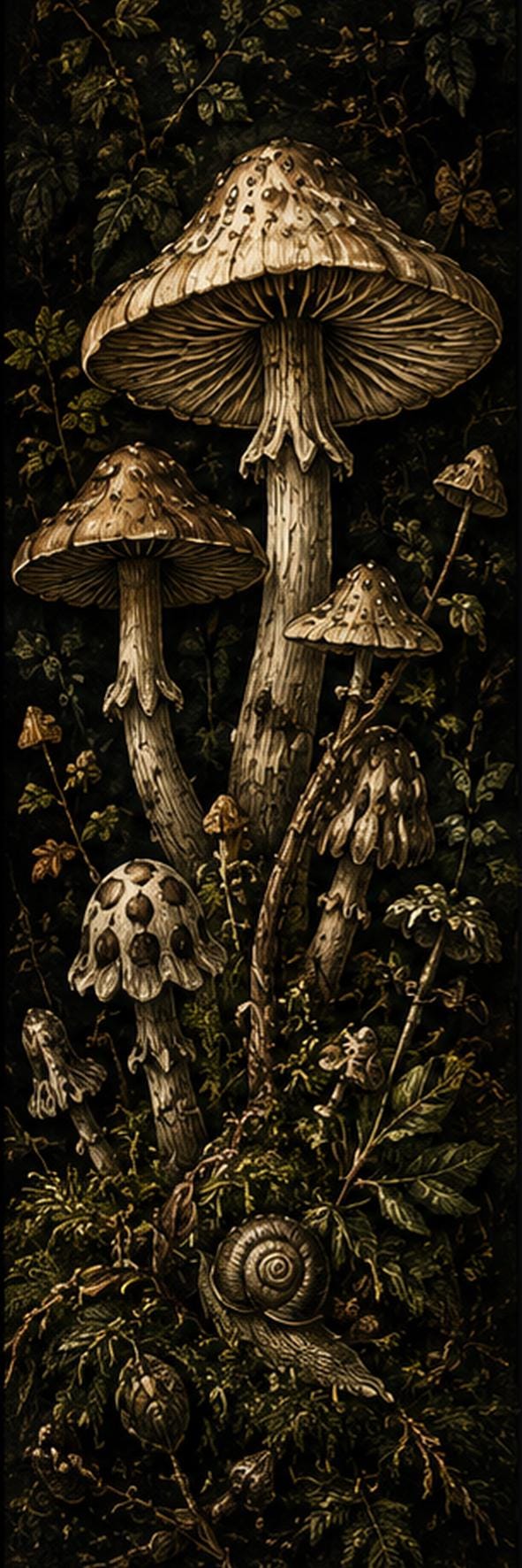 The Curious Naturalist Bookmarks, Goblincore | Dark Cottagecore Woodland Art | Moody Botanical, Book Lover Gift Set