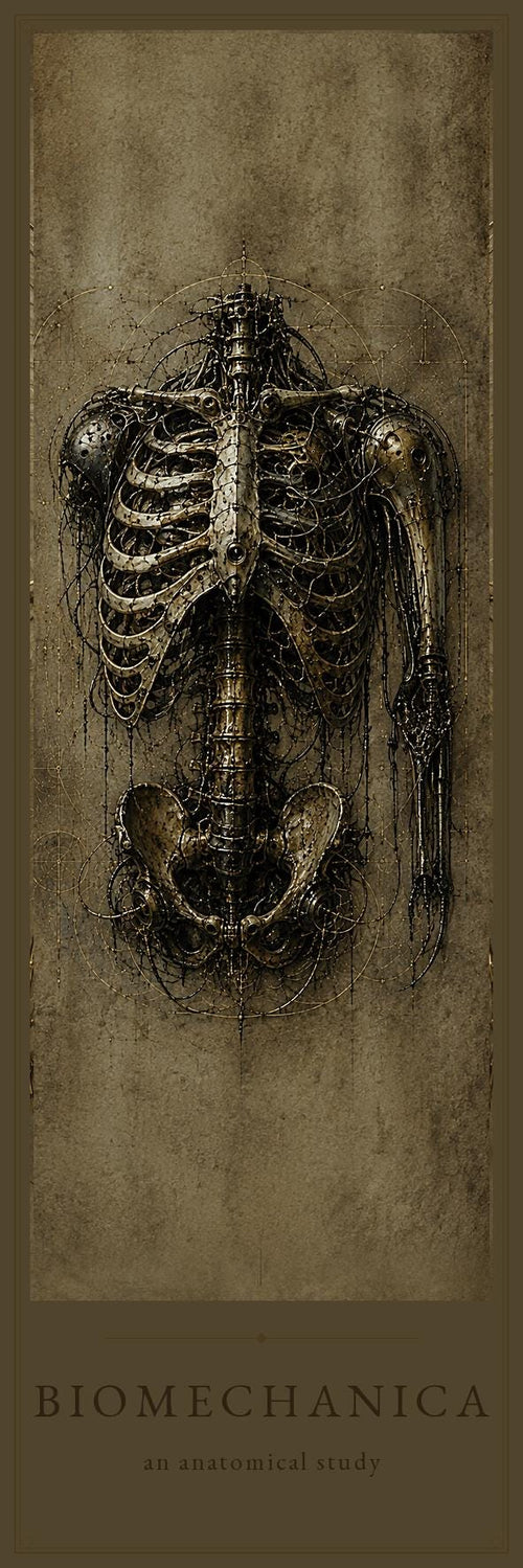 Bones & Anatomy Biomechanical Bookmark | Dark Surreal Specimens | Gothic Page Marker | Book Lover Gift