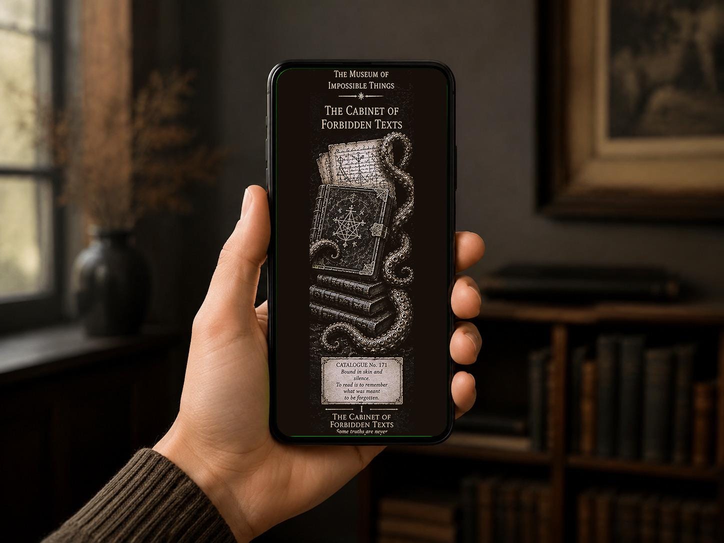 Dark Academia Phone Wallpaper Bundle | Forbidden Wing Lock Screen (Digital Download)