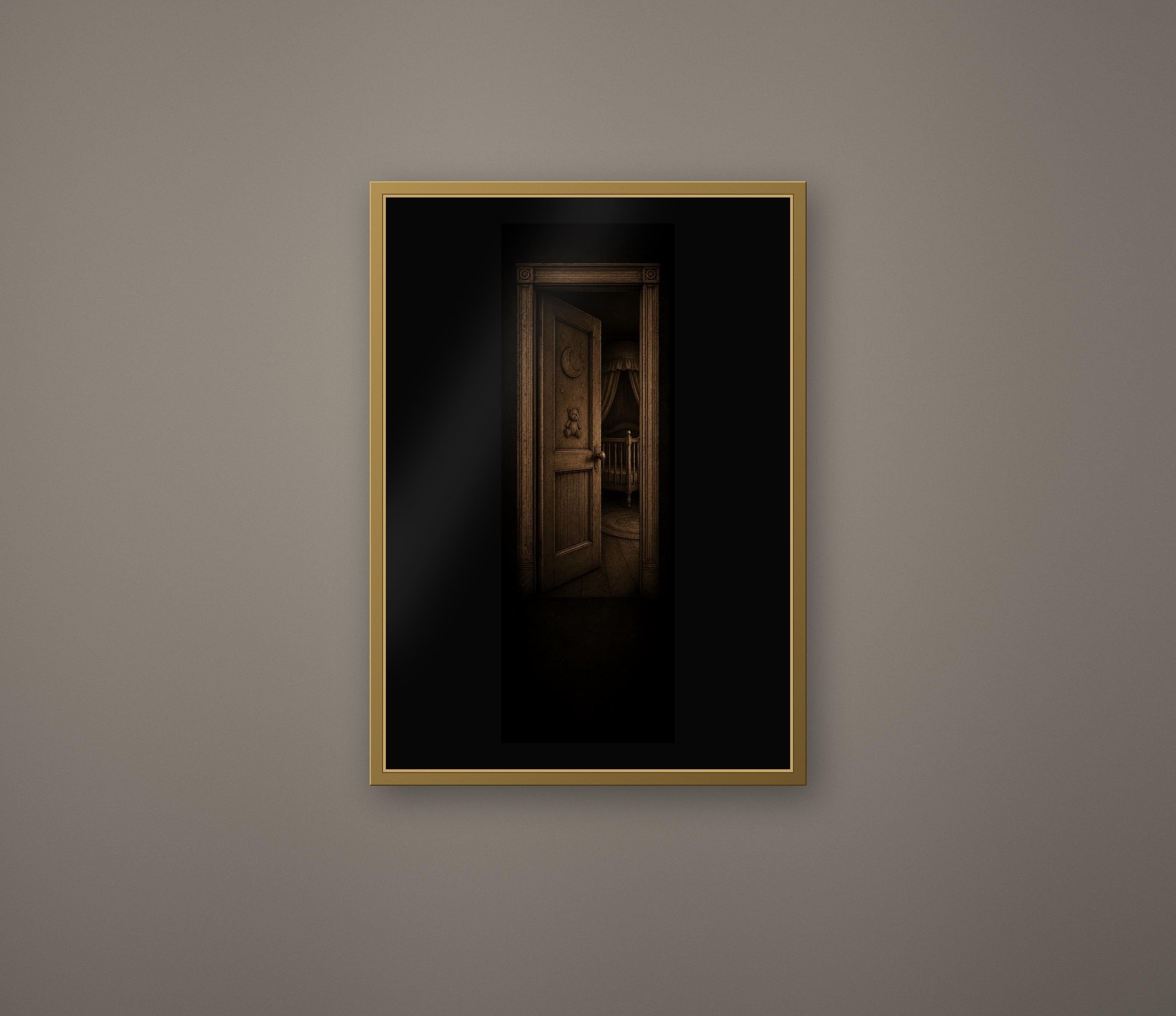 The Dreaming House Prints, Dark Academia Gothic Wall Art | Antique Gold Black Illustration | Digital Download | Moody Home Decor