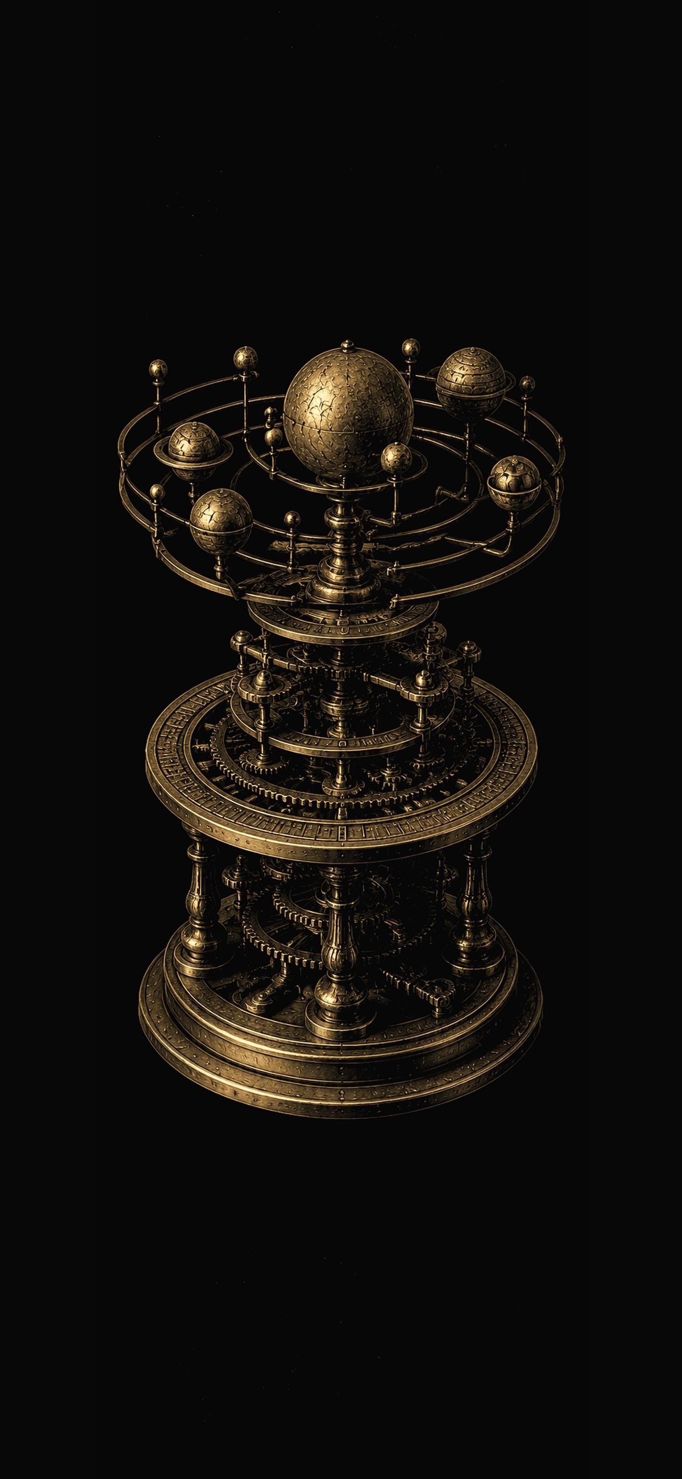 Forgotten Observatory Phone Wallpaper Bundle | Dark Academia Lock Screen | Celestial Art | Gold Black Aesthetic | Digital Download