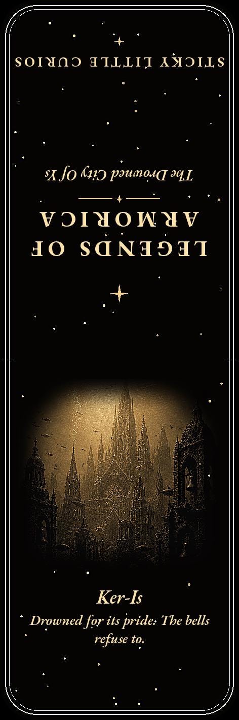 Legends of Armorica Bookmark | Dark Academia Breton Folklore Bookmark | Standard or Magnetic Page Marker