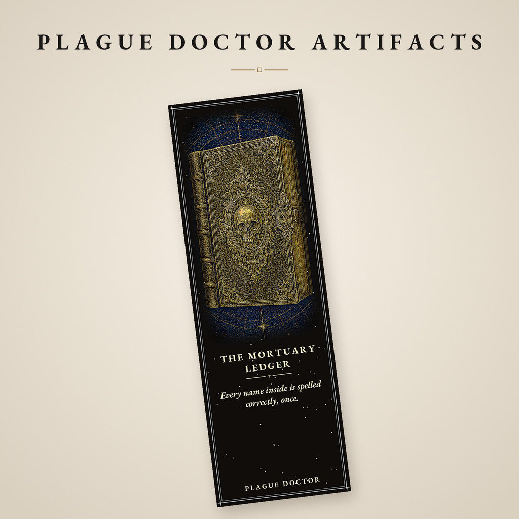 Plague Doctor Artifacts Printable Bookmarks | Dark Academia Gothic | Beaked Mask Design | Occult Stationery | Digital Download