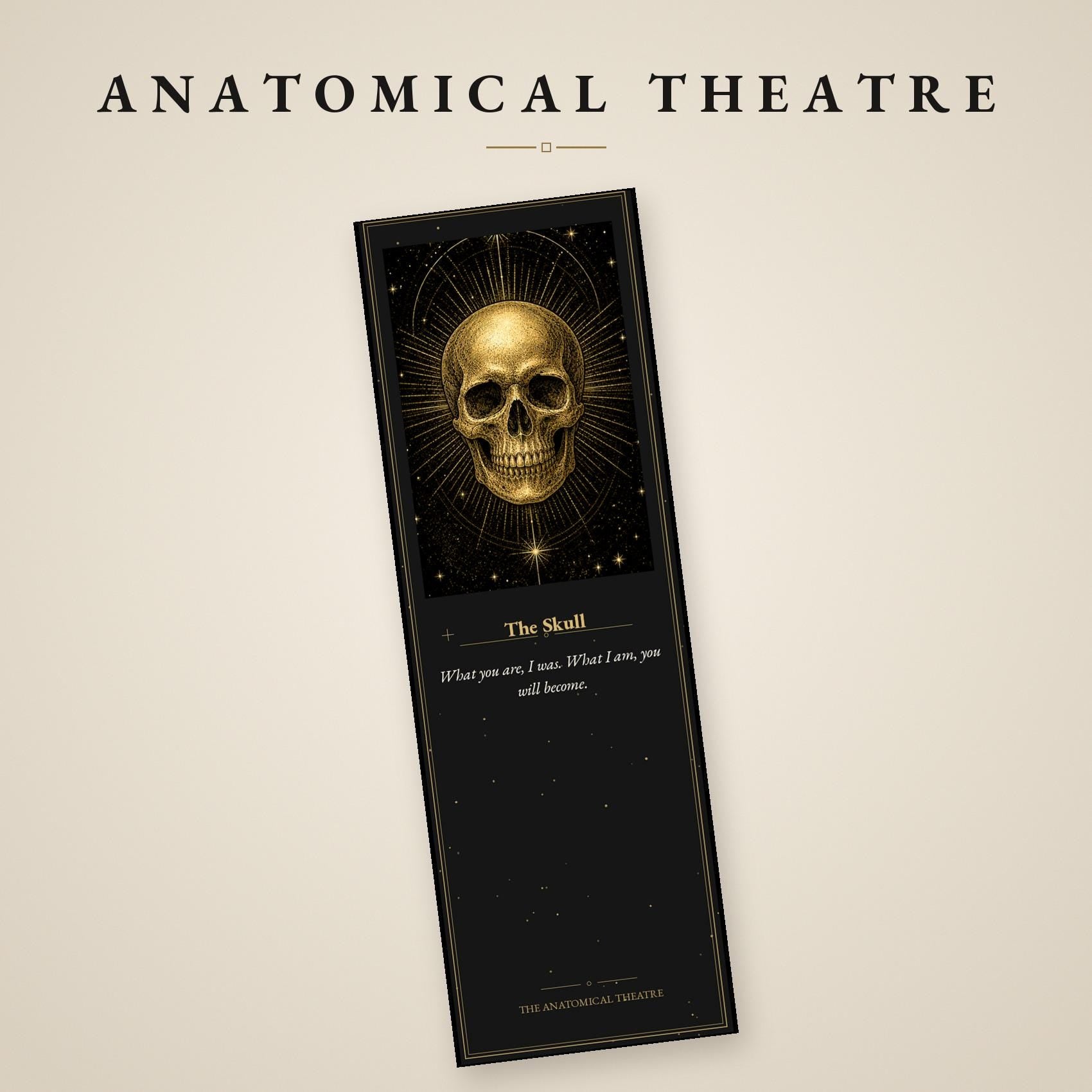 The Anatomical Theatre Printable Bookmarks | Dark Academia Vanitas Bookmark Set | Memento Mori Gothic Digital Download
