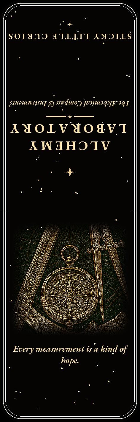 Alchemy Laboratory Bookmark | Dark Academia Alchemy Bookmark | Standard or Magnetic Page Marker