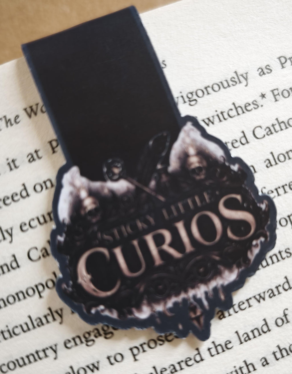 Collected from Shadow & Time - Magnetic Raven Quill Key Bookmark | Gothic Page Marker | Dark Academia Gift