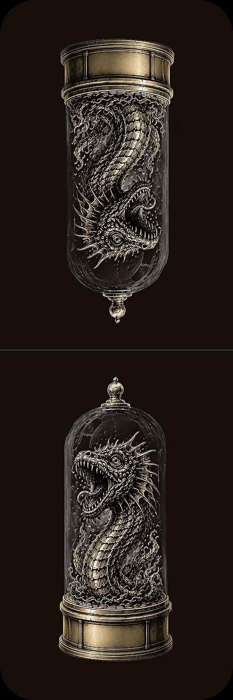 The Beasts That Should Have Remained Legends Bookmark | Dark Academia Set of 5 | Standard or Magnetic | Gothic Cabinet of Curiosities