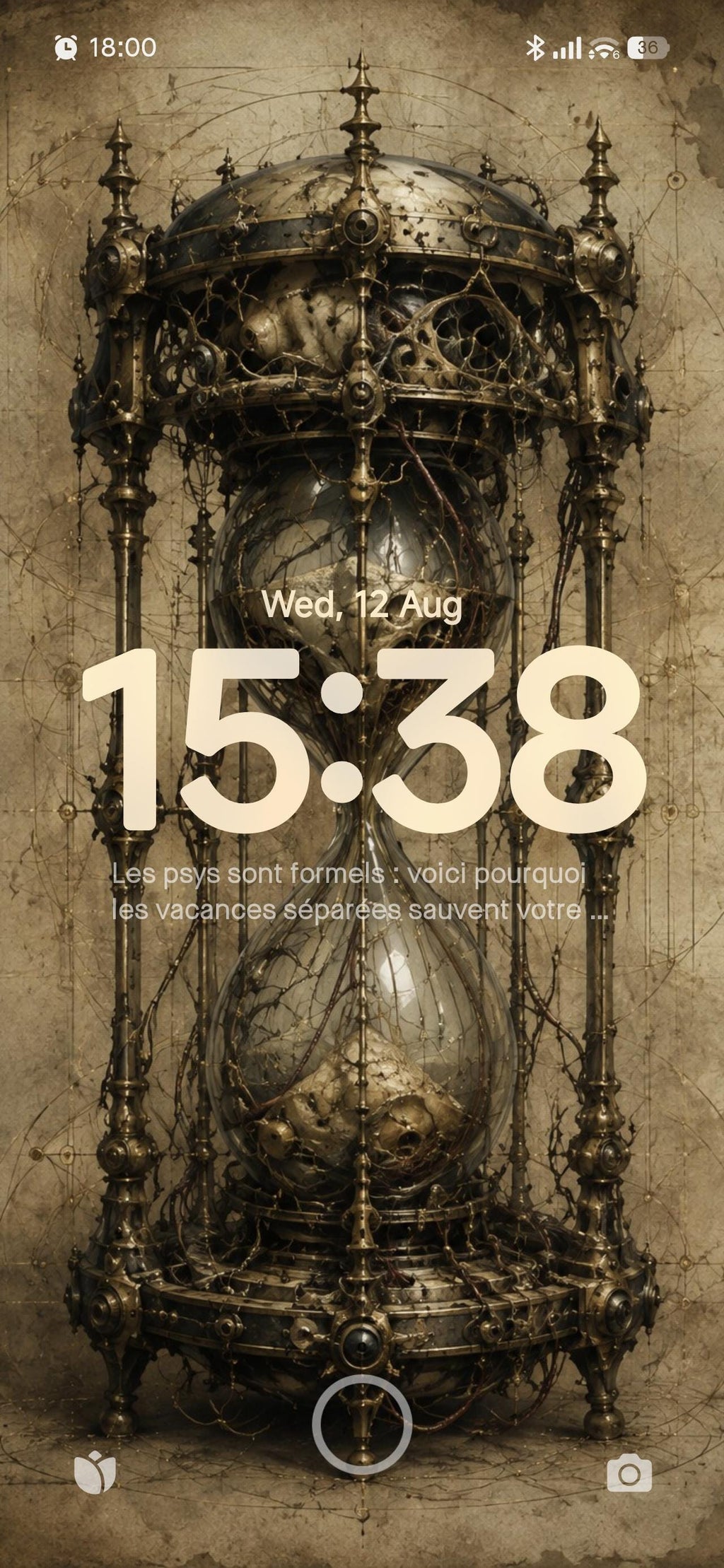 Curiosities Biomechanical Phone Wallpaper | Dark Academia Lock Screen | Gothic Sci-Fi Digital Art | Specimen Design