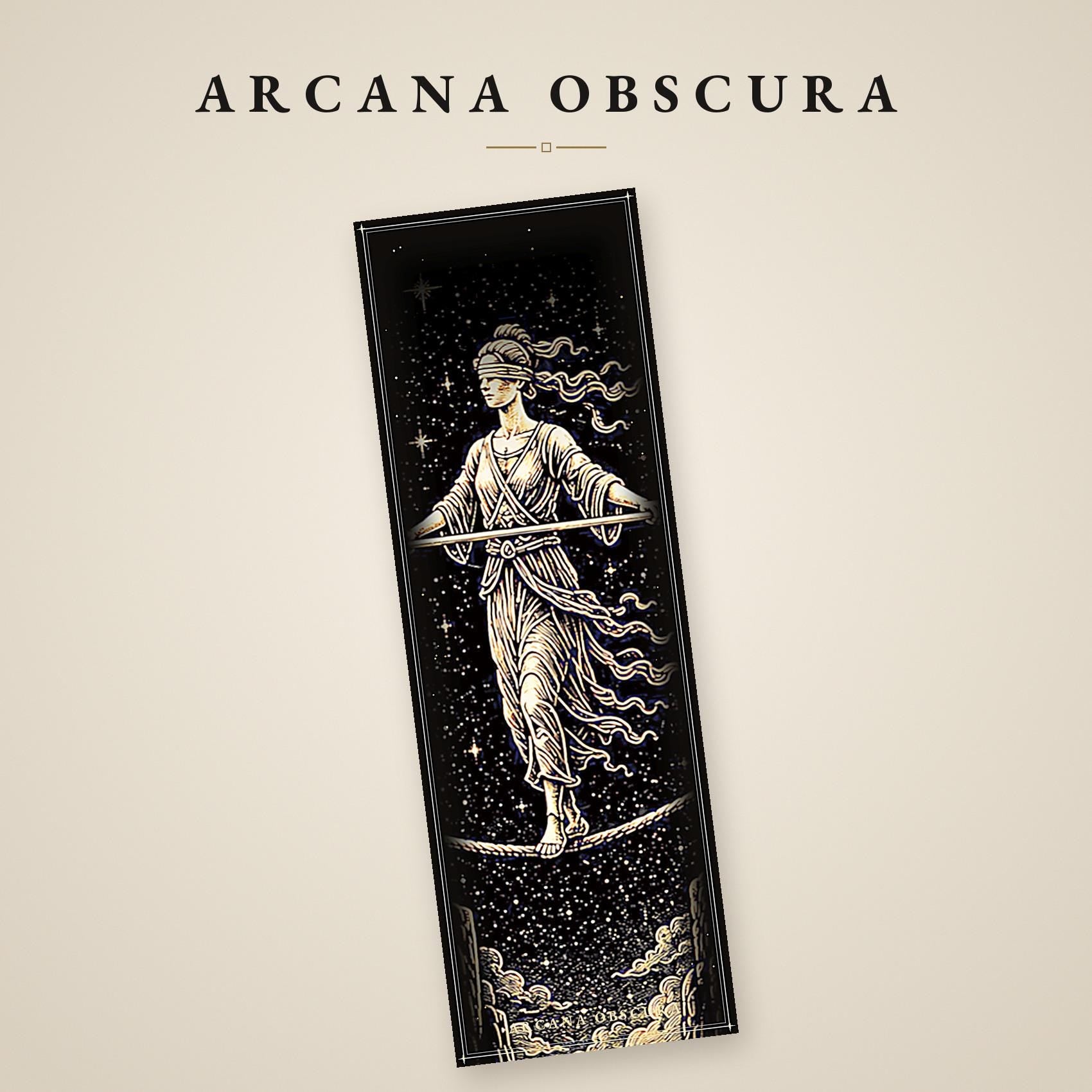 Arcana Obscura Tarot Bookmarks | Dark Academia Printable | Gold & Black Occult | Digital Download | Witchy Page Markers