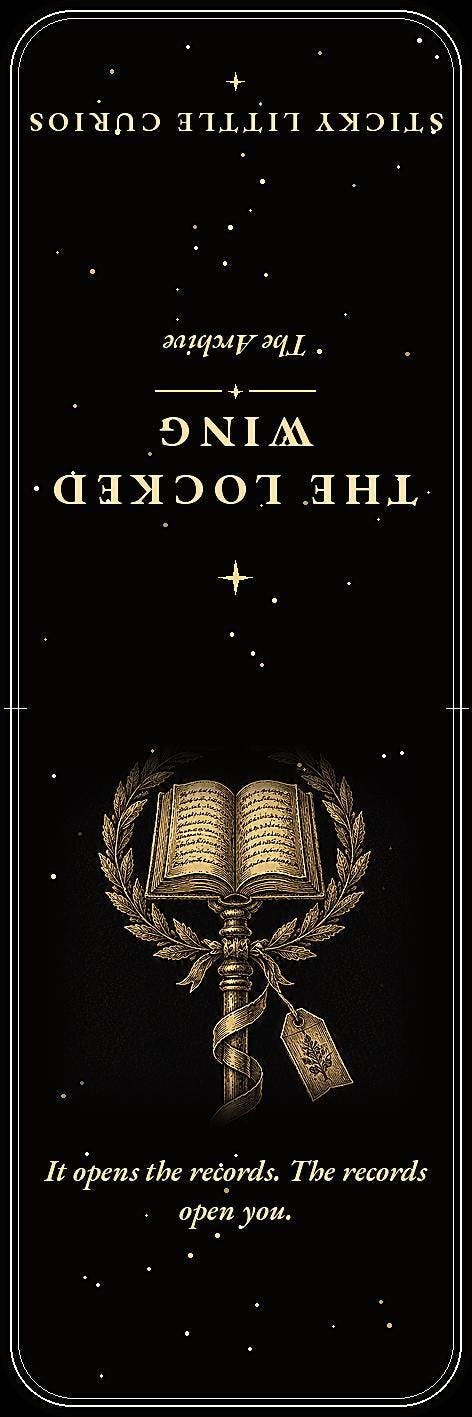 Keys Of The Locked Wing Skeleton Key Bookmark | Dark Academia | Magnetic Page Marker, Witchy Gift