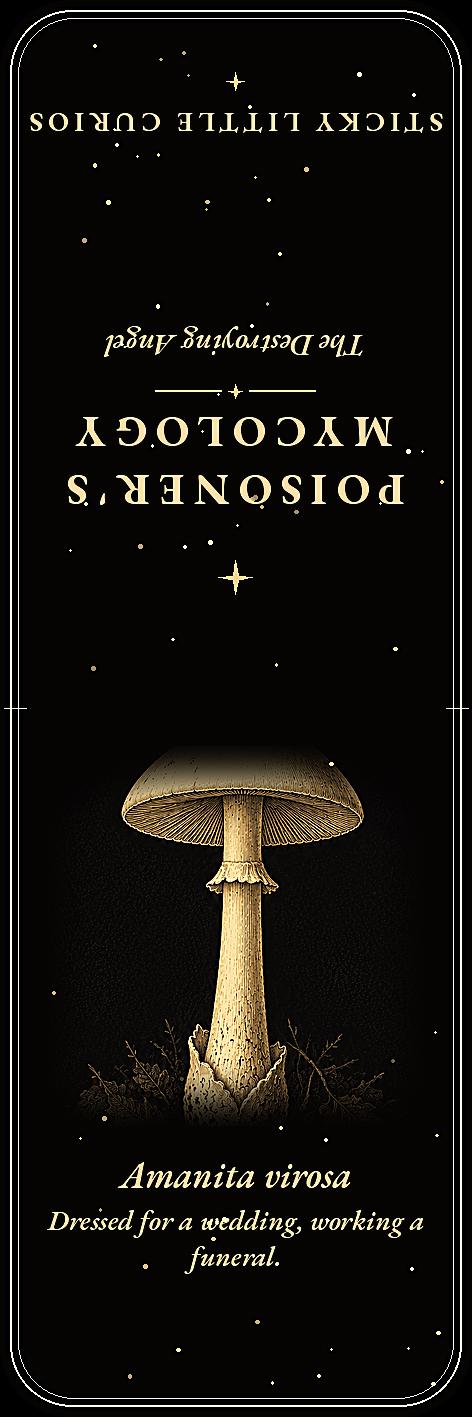 The Poisoner's Mycology Bookmark | Dark Academia Mushroom Bookmark | Standard or Magnetic Page Marker