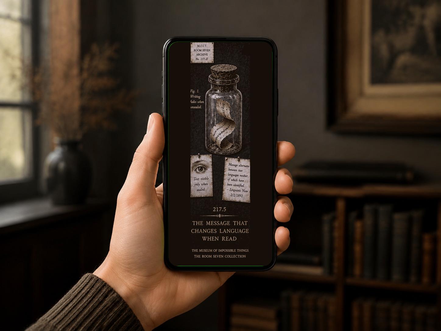 Dark Academia Phone Wallpaper Bundle | Cabinet of Curiosities Lock Screen (Digital Download)