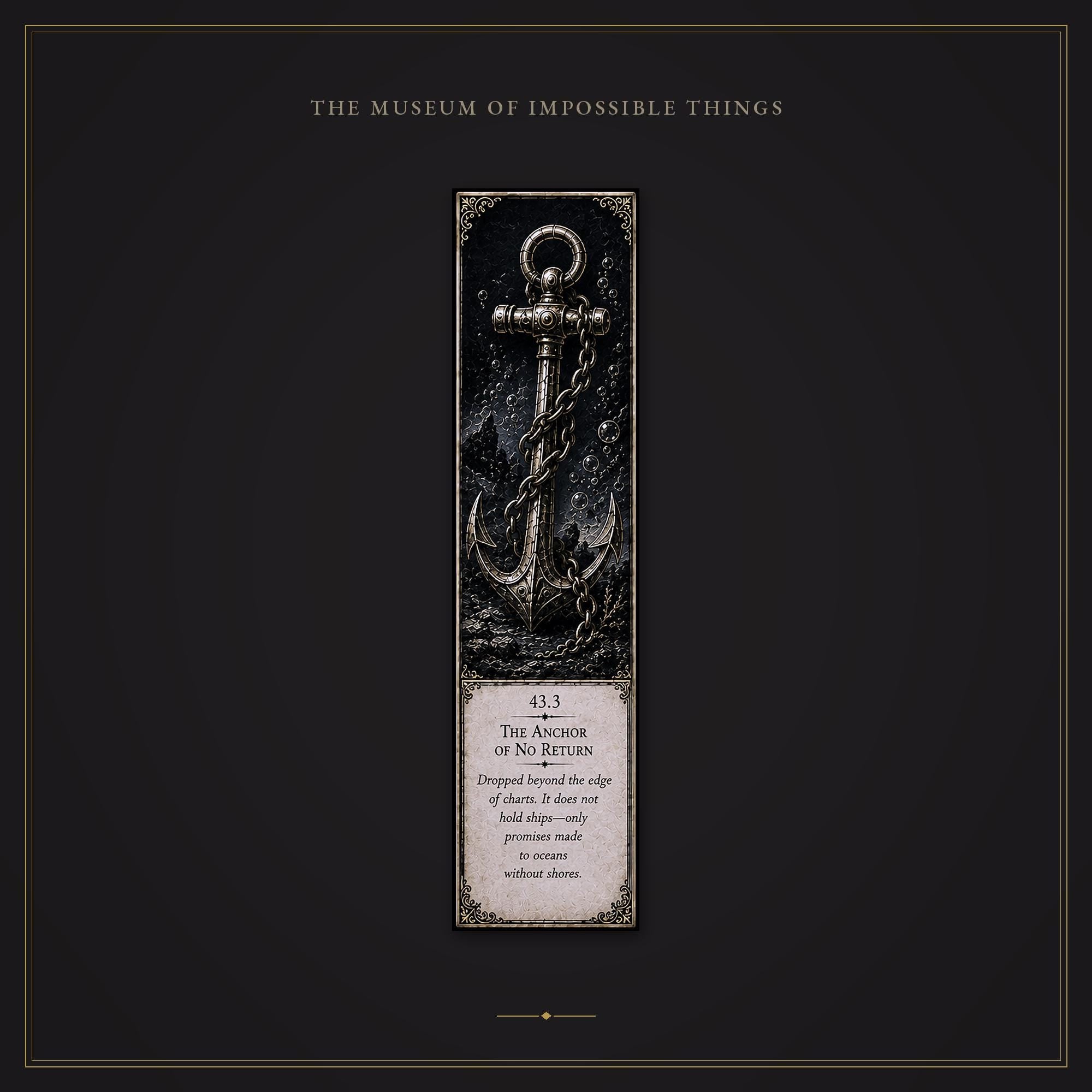 Recovered from Impossible Seas Bookmark | Dark Academia Set of 5 | Standard or Magnetic | Gothic Cabinet of Curiosities