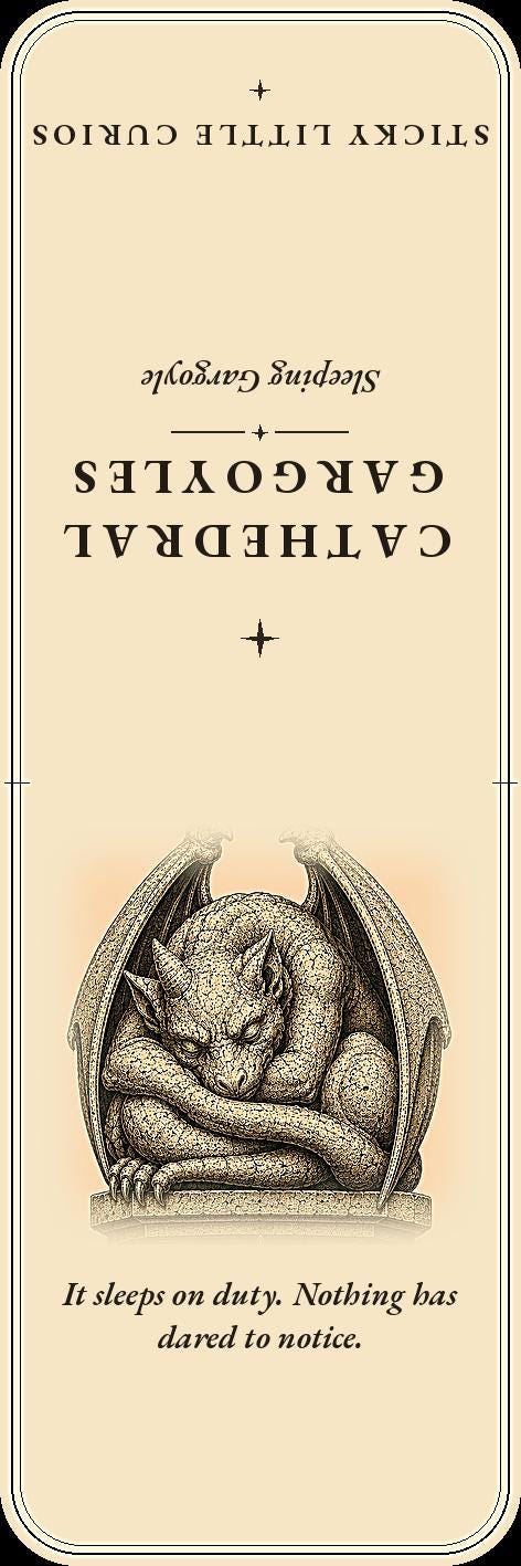 Cathedral Gargoyles Cathedral Sentinels Bookmark | Dark Academia Gargoyle Bookmark | Standard or Magnetic Page Marker
