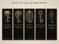 Keys Of The Locked Wing Skeleton Key Bookmark | Dark Academia | Magnetic Page Marker, Witchy Gift