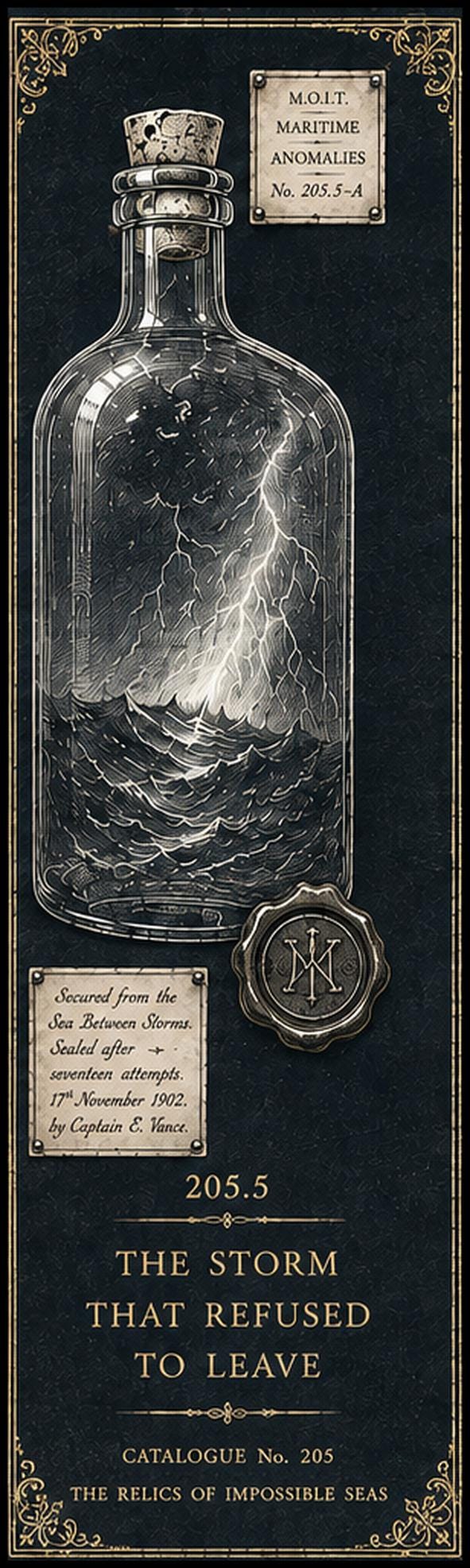 Relics of Impossible Seas, Dark Academia Bookmark Set | Gothic Print Design | Book Lover Gift | Printable Digital Download