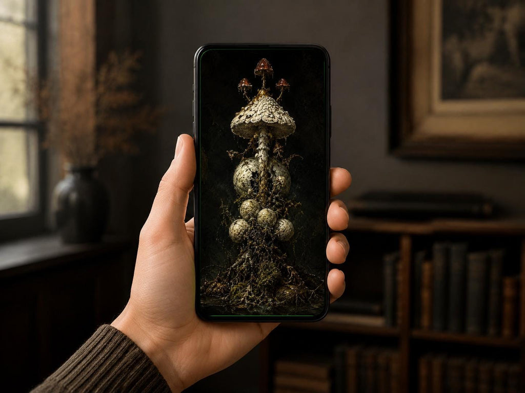 Shrines Made by Nobody Phone Wallpaper Bundle | Dark Goblincore Lock Screen (Digital Download)