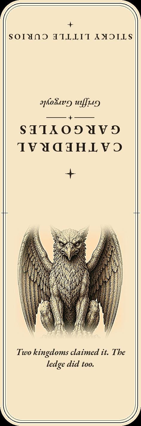 Cathedral Gargoyles The Guardians Bookmark | Dark Academia Gargoyle Bookmark | Standard or Magnetic Page Marker