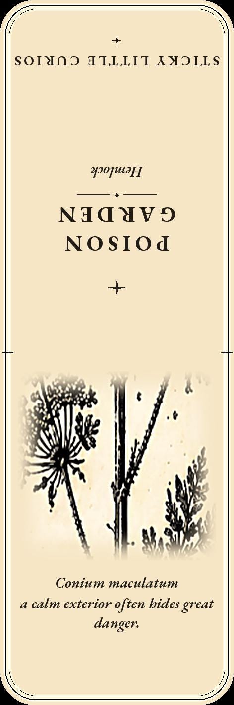 Poison Garden Bookmark | Dark Academia Botanical Bookmark | Standard or Magnetic Page Marker