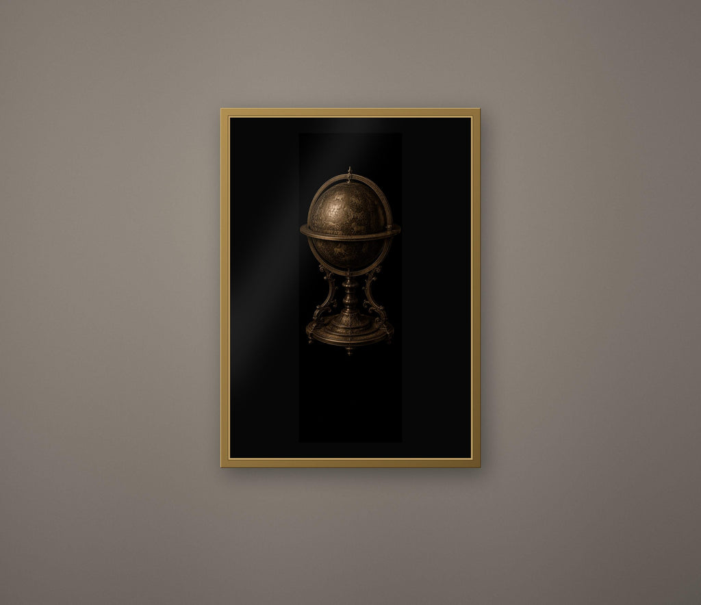Forgotten Observatory: Dark Academia Celestial Prints | Gold On Black | Orrery Wall Art | Astronomy Digital Download