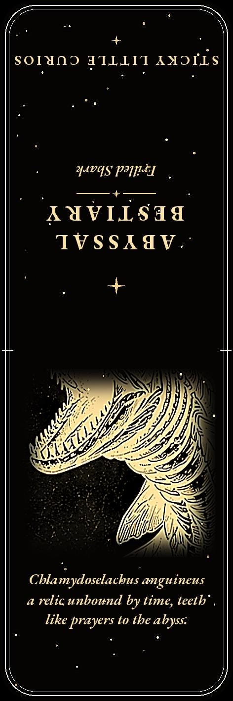 Abyssal Bestiary Bookmark | Dark Academia Deep Sea Bookmark | Standard or Magnetic Page Marker