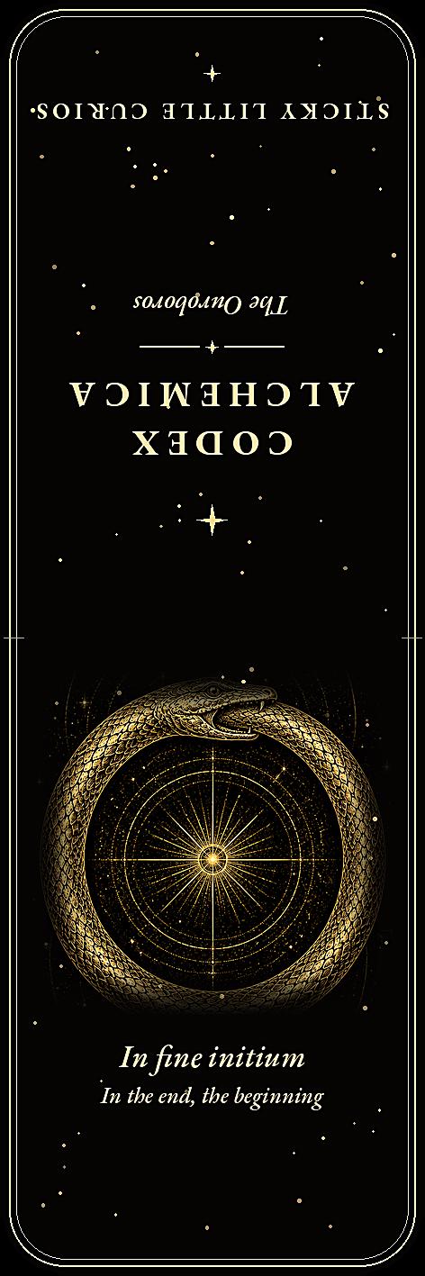 Codex Alchemica Bookmark | Dark Academia Occult Alchemy Bookmark | Standard or Magnetic Page Marker
