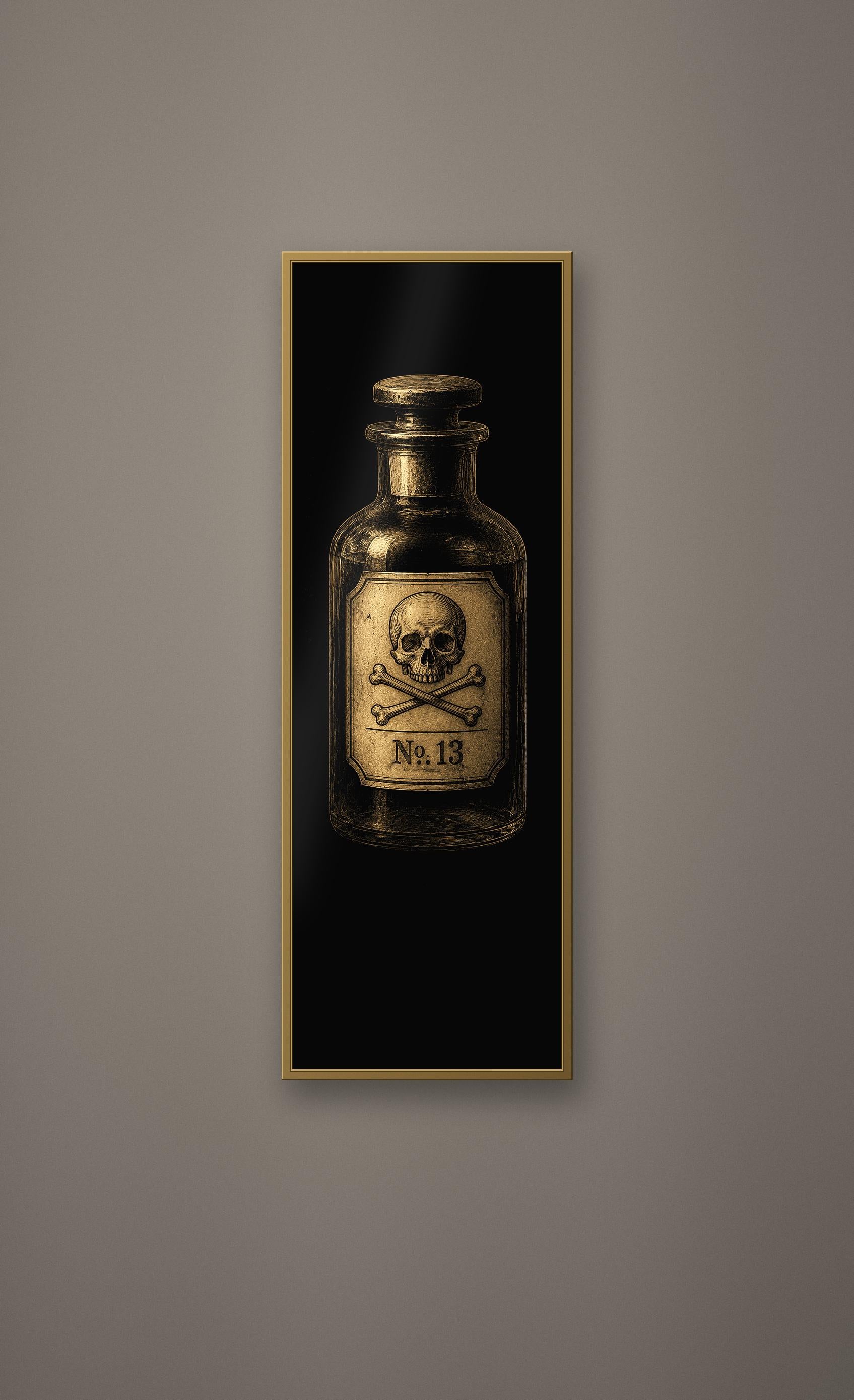 Black Herbarium Prints, Poisoner's Cabinet | Dark Academia Gothic Art | Antique Botanical | Digital Download