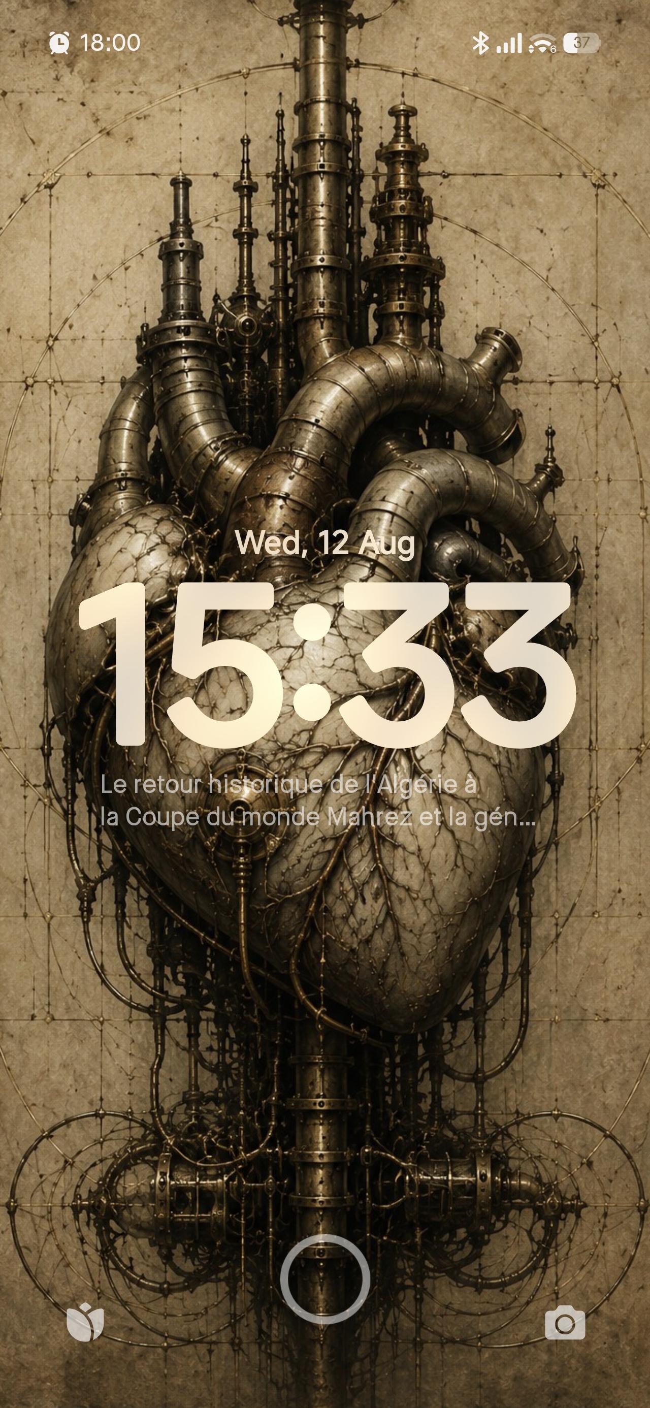 Heart and Towers, Biomechanical Dark Academia Wallpaper | Surreal Anatomy Lock Screen | Gothic Sci-Fi | Instant Download