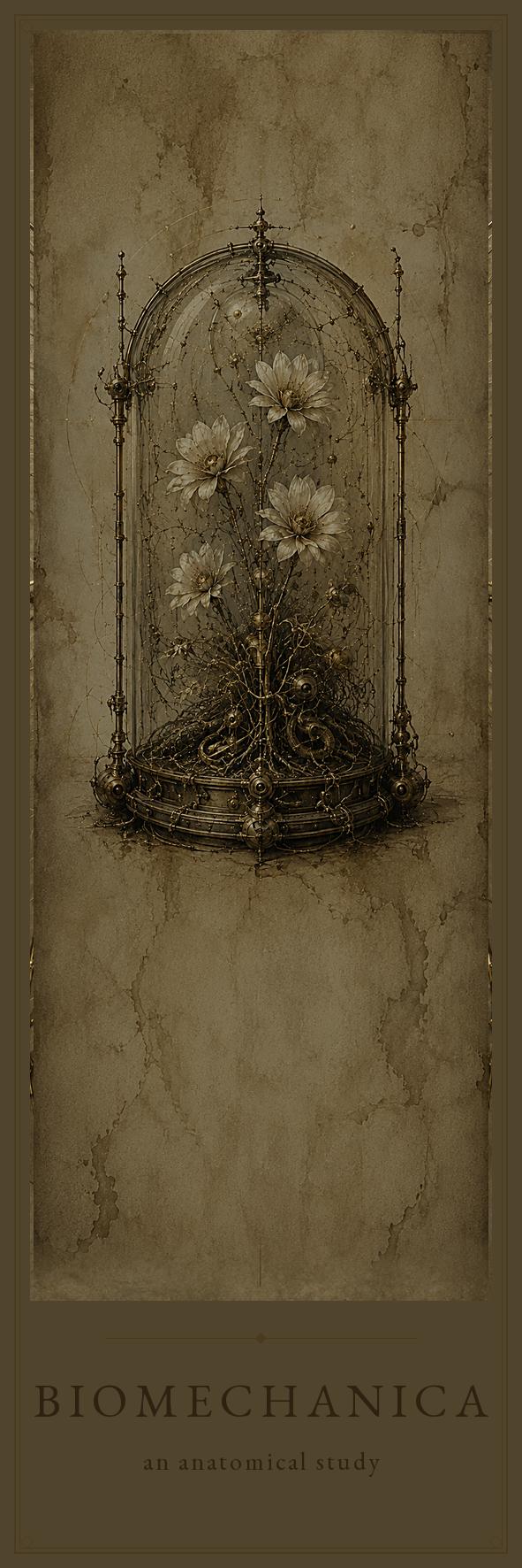 Curiosities Biomechanical Bookmark, Dark Academia Gothic | Anatomical Art Page Marker | Standard or Magnetic