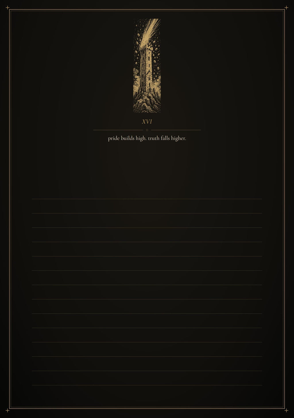 Arcana Obscura Journal Pages | Gothic Tarot Printable Journal | Dark Academia Witchy Grimoire | Digital Download A4 & Letter