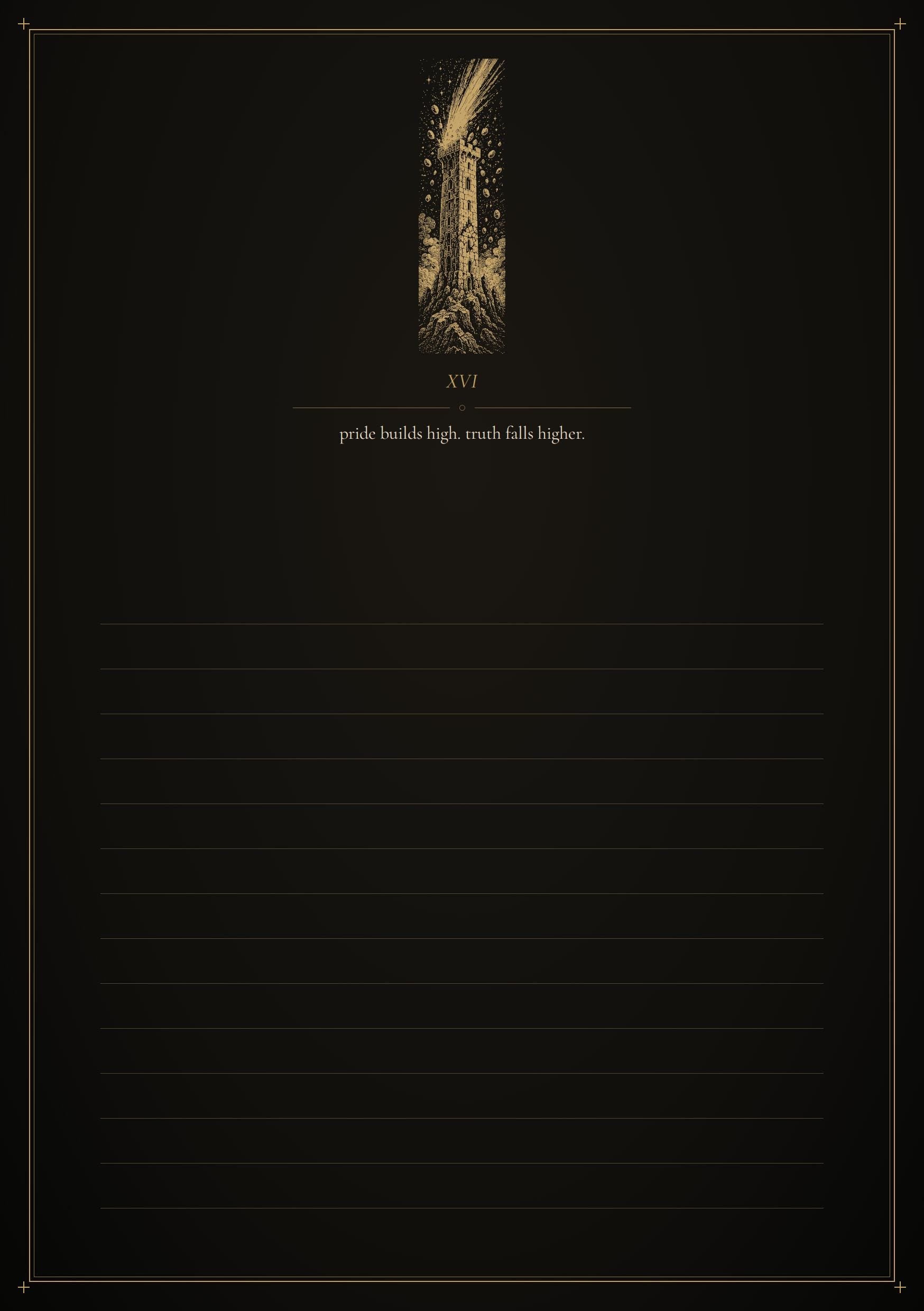 Arcana Obscura Journal Pages | Gothic Tarot Printable Journal | Dark Academia Witchy Grimoire | Digital Download A4 & Letter