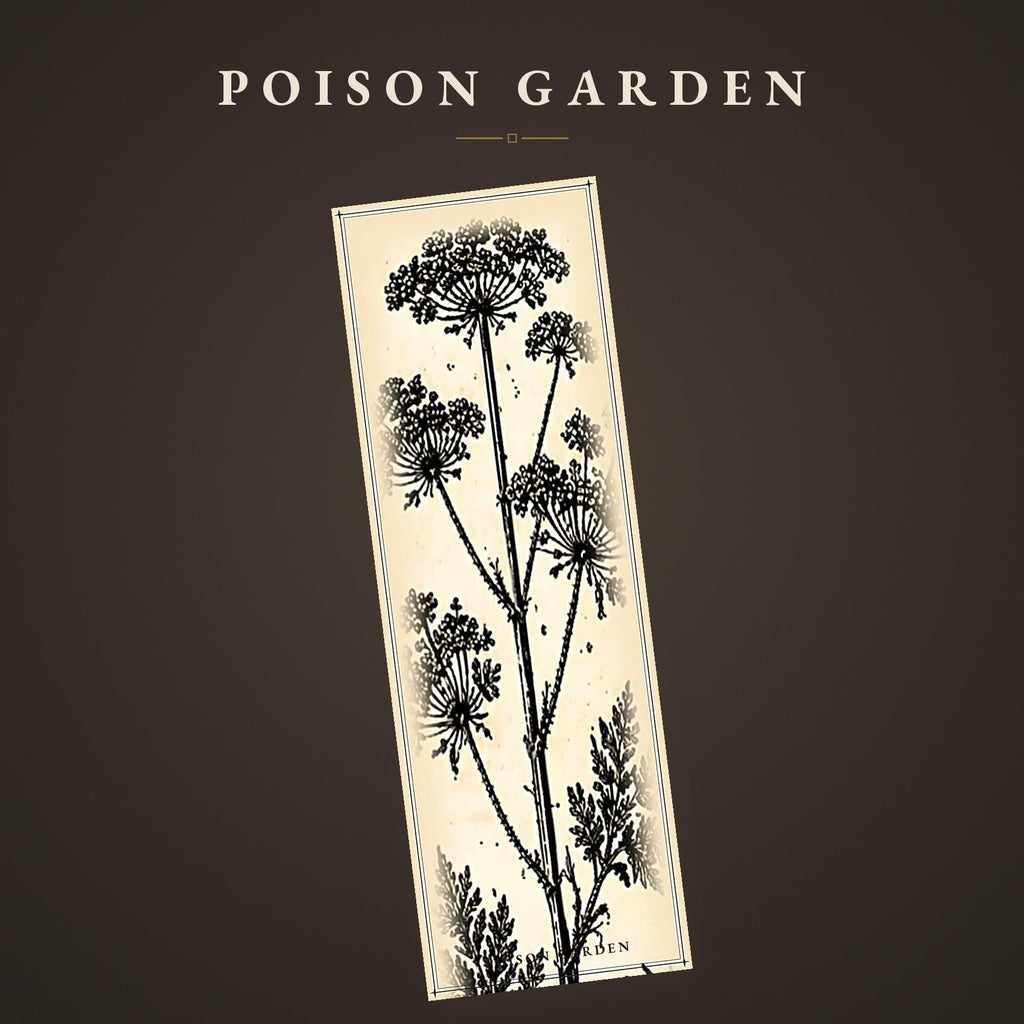 The Poison Garden Botanical Bookmark | Dark Academia Witchy | Printable Digital Download | Gothic Plant Illustration | Book Lover Gift