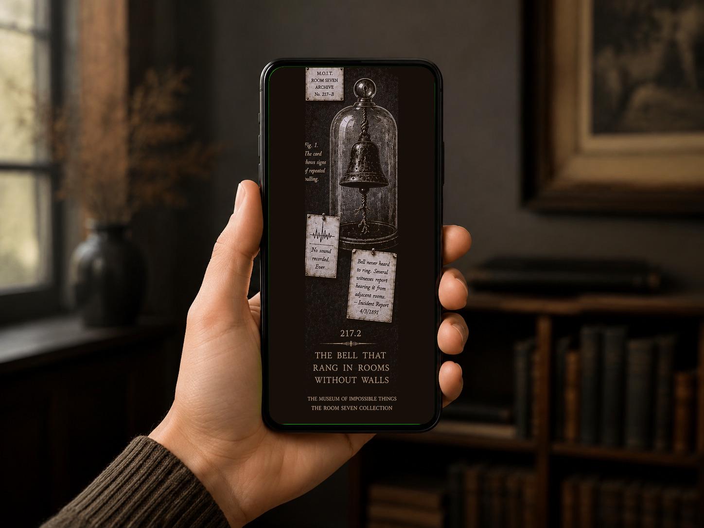 Dark Academia Phone Wallpaper Bundle | Cabinet of Curiosities Lock Screen (Digital Download)