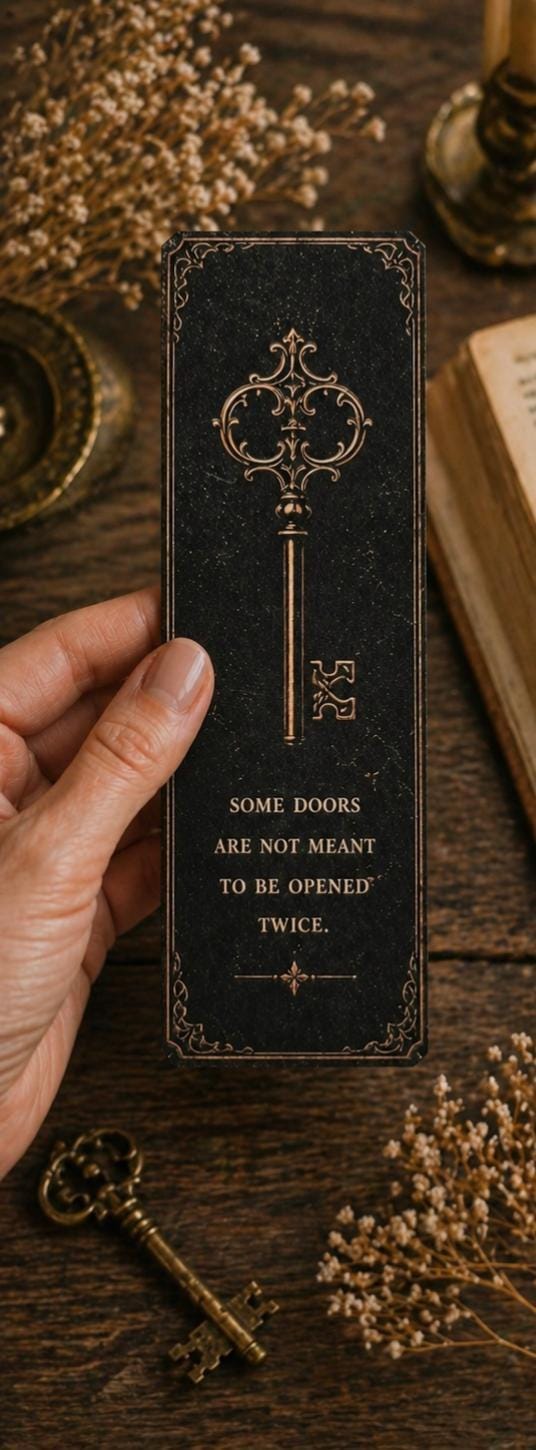 Gothic Academia Bookmark | Beetle Moon Skull, Black Gold Occult Symbolism, Dark Reader Gift