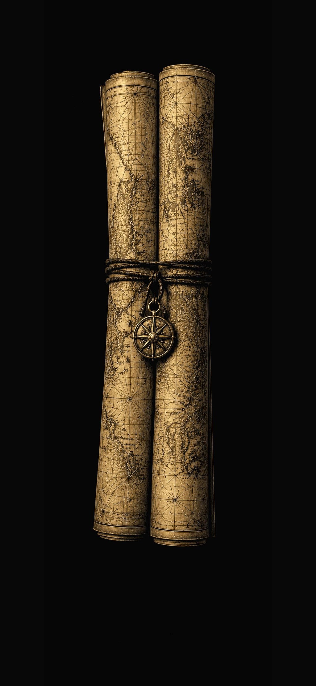 The Cartographer's Cabinet Phone Wallpaper Bundle | Dark Academia Lock Screen | Gold On Black | Digital Download