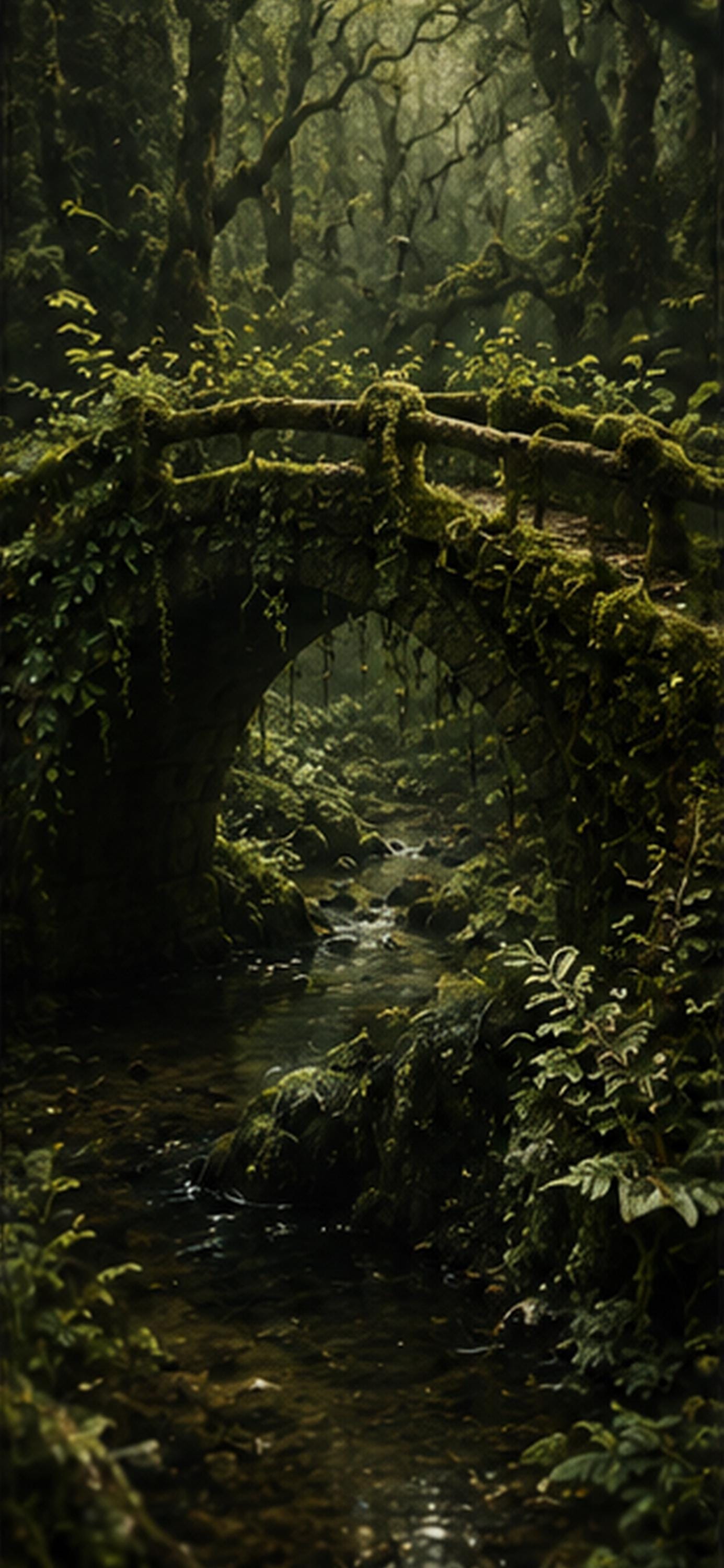 Forgotten Forest Phone Wallpaper Bundle, Goblincore Lock Screen | Moody Woodland Art | Digital Download