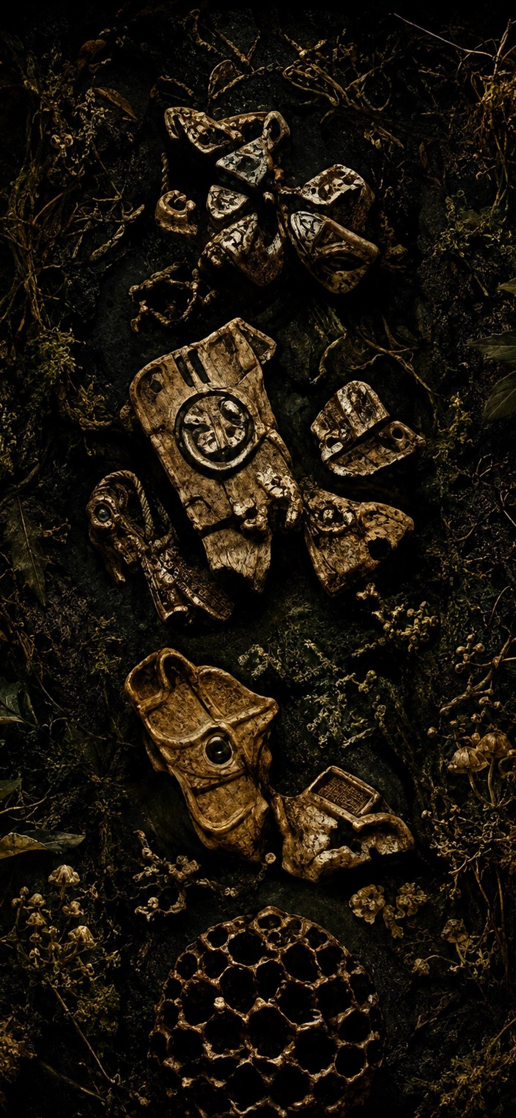 Hedge Witch Midden Phone Wallpaper Bundle | Dark Goblincore Lock Screen, Witchy Aesthetic | iPhone & Android Digital Download