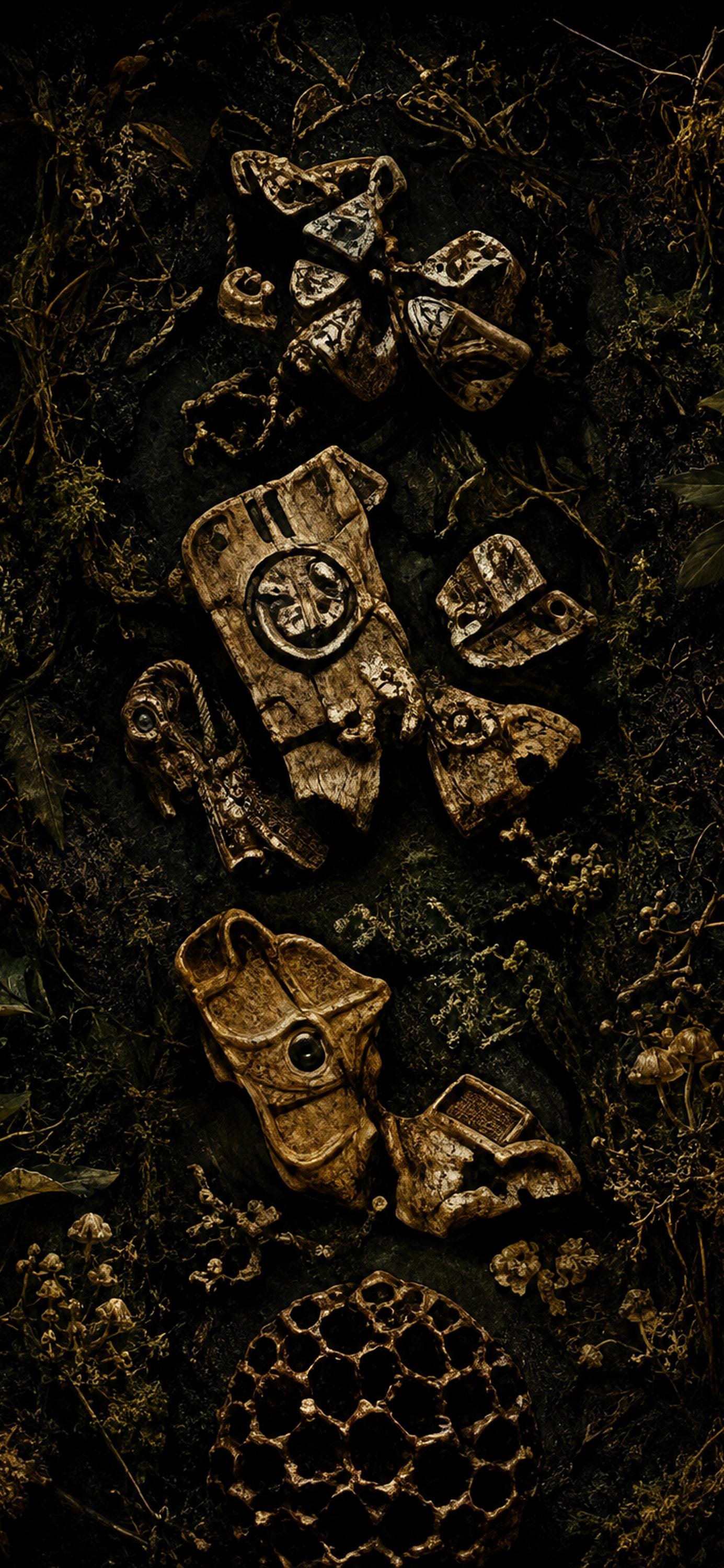 Hedge Witch Midden Phone Wallpaper Bundle | Dark Goblincore Lock Screen, Witchy Aesthetic | iPhone & Android Digital Download