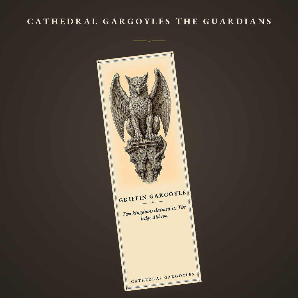 Cathedral Gargoyles The Guardians Bookmark | Dark Academia Gargoyle Bookmark | Standard or Magnetic Page Marker