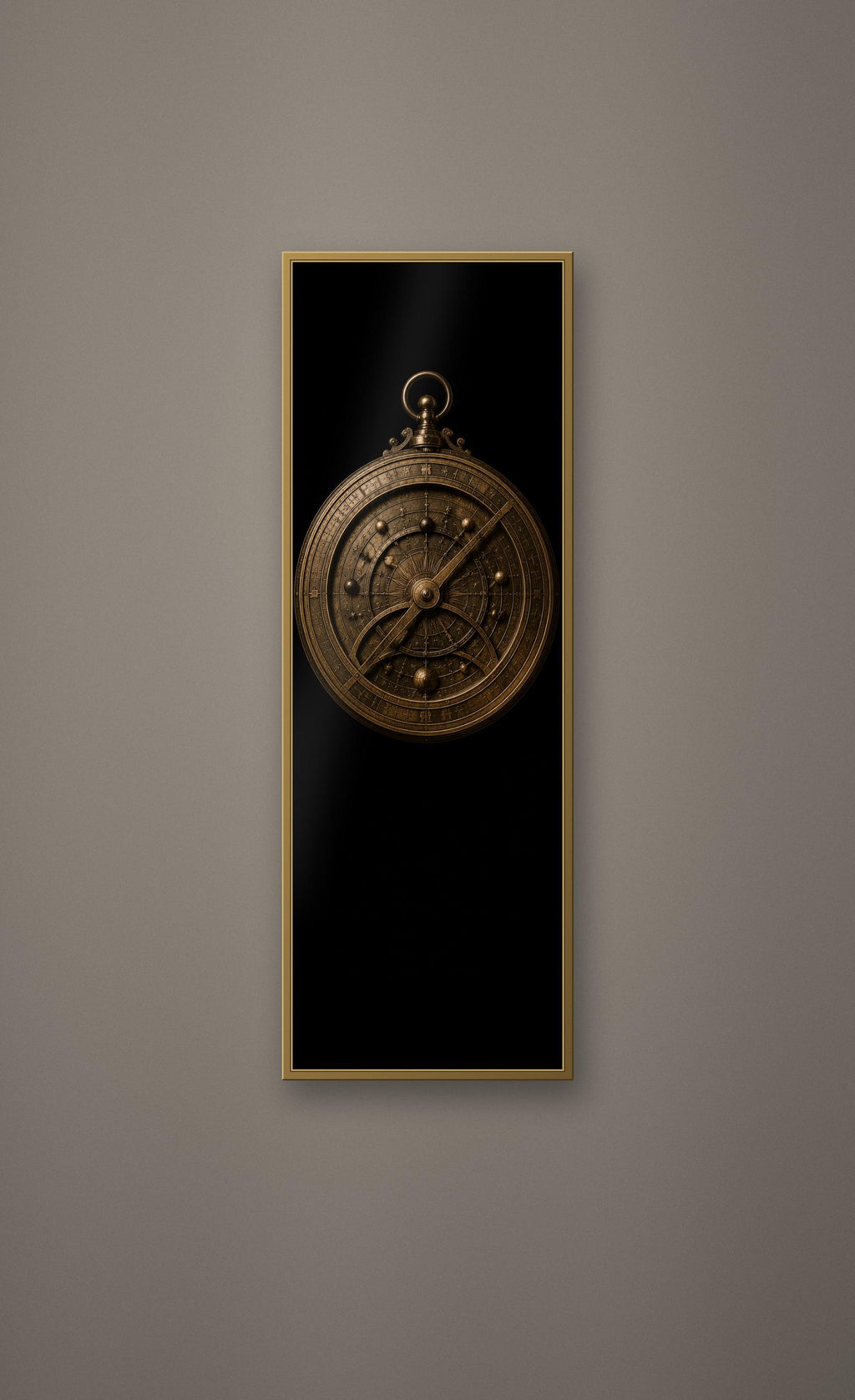 Forgotten Observatory: Dark Academia Celestial Prints | Gold On Black | Orrery Wall Art | Astronomy Digital Download