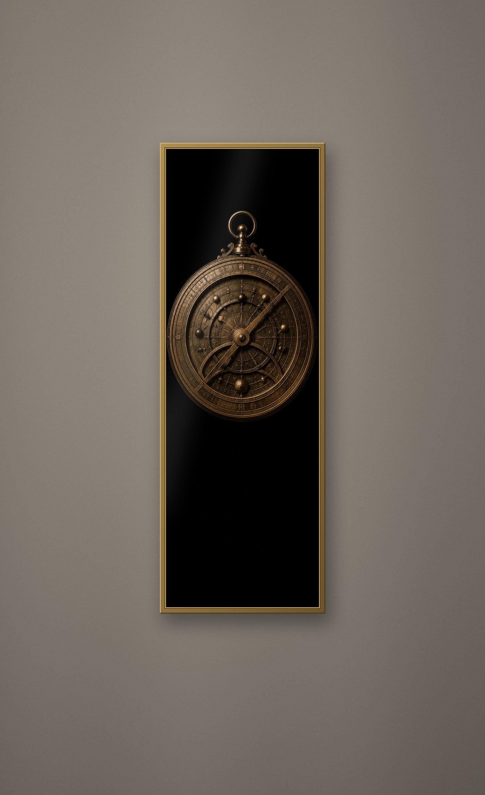 Forgotten Observatory: Dark Academia Celestial Prints | Gold On Black | Orrery Wall Art | Astronomy Digital Download