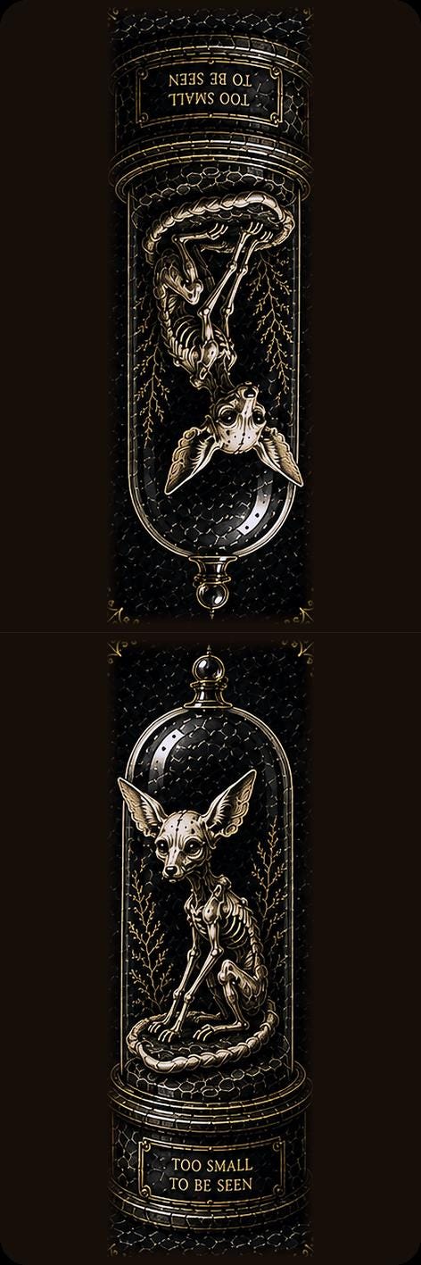 The Starved Menagerie Bookmark | Dark Academia Set of 5 | Standard or Magnetic | Gothic Cabinet of Curiosities