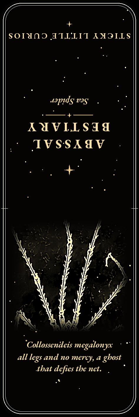 Abyssal Bestiary Bookmark | Dark Academia Deep Sea Bookmark | Standard or Magnetic Page Marker