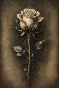 Rose Biomechanical Wallpaper | Dark Academia Lock Screen | Tarnished Brass Anatomy | Gothic Surreal Digital Download